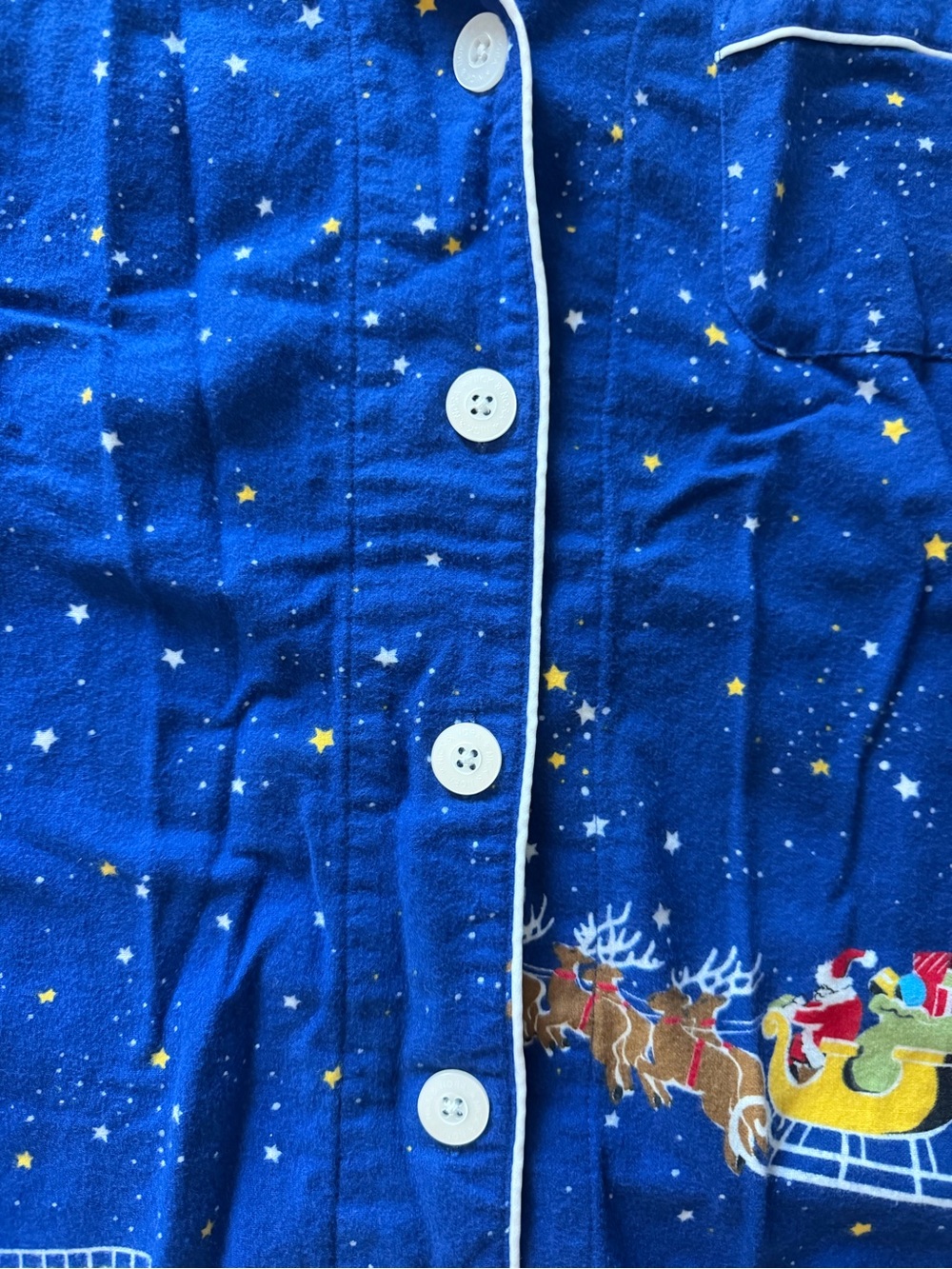 NICK & NORA Starry Night Before Christmas Pajamas Flannel Set XXL - Picture 3 of 9